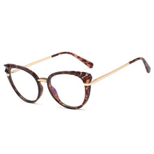 Load image into Gallery viewer, 48204 Roun Cat Eye Anti-Blue Light Women Optical Glasses Frame Diamond Cut Computer