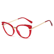 Load image into Gallery viewer, 48204 Roun Cat Eye Anti-Blue Light Women Optical Glasses Frame Diamond Cut Computer