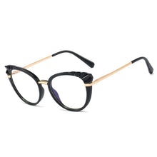 Load image into Gallery viewer, 48204 Roun Cat Eye Anti-Blue Light Women Optical Glasses Frame Diamond Cut Computer