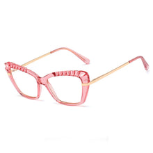 Load image into Gallery viewer, 48208 Cat Eye Anti-blue Light Plastic Titanium Glasses Frames Ultralight Men Women Optical Computer Glasses
