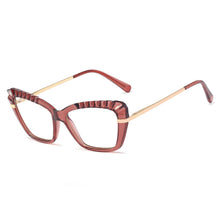 Load image into Gallery viewer, 48208 Cat Eye Anti-blue Light Plastic Titanium Glasses Frames Ultralight Men Women Optical Computer Glasses
