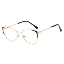 Carica l&#39;immagine nel visualizzatore di Gallery, 48221 Cat Eye Metal Glasses Frames Anti-blue Light Ultralight  Women Optical Computer Glasses