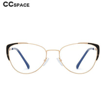 Carica l&#39;immagine nel visualizzatore di Gallery, 48221 Cat Eye Metal Glasses Frames Anti-blue Light Ultralight  Women Optical Computer Glasses