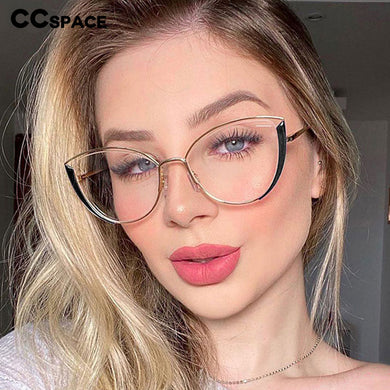 48222 Anti-Blue Light Cat Eye Ultralight Metal Frames Men Women Optical Computer Glasses