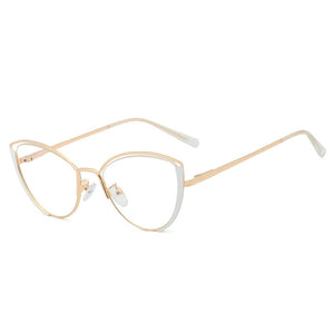 48222 Anti-Blue Light Cat Eye Ultralight Metal Frames Men Women Optical  Computer Glasses