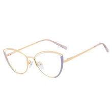 Load image into Gallery viewer, 48222 Anti-Blue Light Cat Eye Ultralight Metal Frames Men Women Optical  Computer Glasses