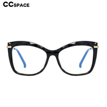 Load image into Gallery viewer, 48224 Cat Eye Anti-blue Light Plastic Titanium Glasses Frames Crystal Ultralight Men Women Optical Computer Glasses