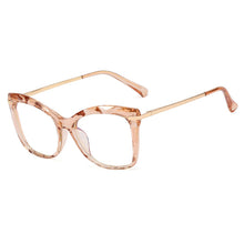 Load image into Gallery viewer, 48224 Cat Eye Anti-blue Light Plastic Titanium Glasses Frames Crystal Ultralight Men Women Optical Computer Glasses