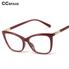 Load image into Gallery viewer, 48225 Square Cat Eye Plastic Titanium Glasses Frames Diamond Ultralight Men Women Optical Computer Glasses