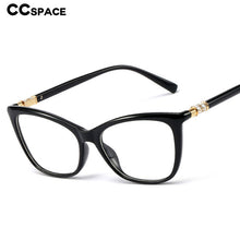 Load image into Gallery viewer, 48225 Square Cat Eye Plastic Titanium Glasses Frames Diamond Ultralight Men Women Optical Computer Glasses