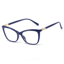 Load image into Gallery viewer, 48225 Square Cat Eye Plastic Titanium Glasses Frames Diamond Ultralight Men Women Optical Computer Glasses
