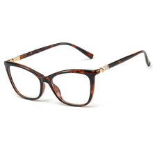 Load image into Gallery viewer, 48225 Square Cat Eye Plastic Titanium Glasses Frames Diamond Ultralight Men Women Optical Computer Glasses