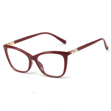 Load image into Gallery viewer, 48225 Square Cat Eye Plastic Titanium Glasses Frames Diamond Ultralight Men Women Optical Computer Glasses
