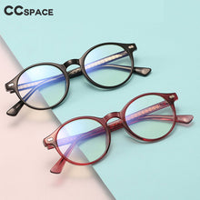 Load image into Gallery viewer, 48226 Round Plastic Titanium Glasses Frames Anti-blue Light Ultralight Men Women Optical Computer Glasses