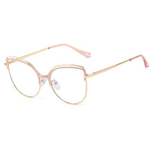 Load image into Gallery viewer, 48233 Anti Blue Light Cat Eye Metal Frames Men Women Optical Computer Glasses