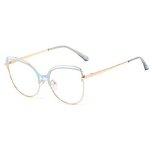 Load image into Gallery viewer, 48233 Anti Blue Light Cat Eye Metal Frames Men Women Optical Computer Glasses