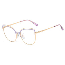 Load image into Gallery viewer, 48233 Anti Blue Light Cat Eye Metal Frames Men Women Optical Computer Glasses