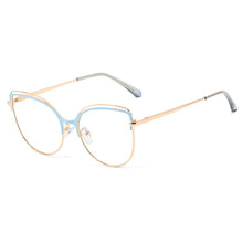 Load image into Gallery viewer, 48233 Oversized Cat Eye Anti Blue Light Metal Glasses Frames Women Optical Computer Glasses