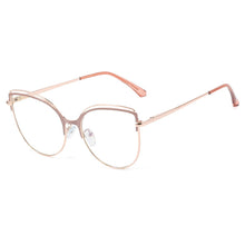 Load image into Gallery viewer, 48233 Oversized Cat Eye Anti Blue Light Metal Glasses Frames Women Optical Computer Glasses