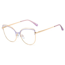 Load image into Gallery viewer, 48233 Oversized Cat Eye Anti Blue Light Metal Glasses Frames Women Optical Computer Glasses