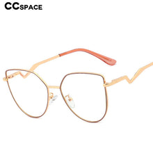 Load image into Gallery viewer, 48237 Cat Eye Anti Blue Light Metal Glasses Frames Men Women Optical Computer Glasses