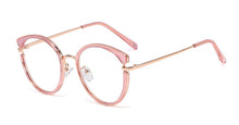 Load image into Gallery viewer, 48238 Round Anti-blue Light Cat Eye Metal Glasses Frames Men Women Optical Computer EyeGlasses