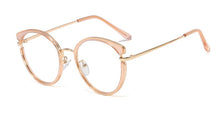 Load image into Gallery viewer, 48238 Round Anti-blue Light Cat Eye Metal Glasses Frames Men Women Optical Computer EyeGlasses
