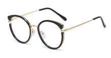 Load image into Gallery viewer, 48238 Round Anti-blue Light Cat Eye Metal Glasses Frames Men Women Optical Computer EyeGlasses
