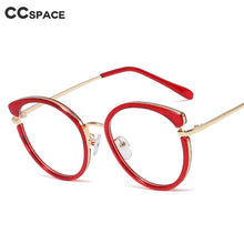 Load image into Gallery viewer, 48238 Round Anti-blue Light Cat Eye Metal Glasses Frames Men Women Optical Computer EyeGlasses