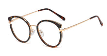Load image into Gallery viewer, 48238 Round Anti-blue Light Cat Eye Metal Glasses Frames Men Women Optical Computer EyeGlasses