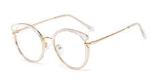 Load image into Gallery viewer, 48238 Round Anti-blue Light Cat Eye Metal Glasses Frames Men Women Optical Computer EyeGlasses