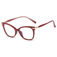 Load image into Gallery viewer, 48243 TR90 Anti Blue Light Glasses Frames Cat Eye Diamond Women Optical Computer Glasses