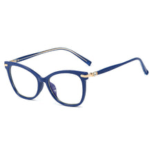 Carica l&#39;immagine nel visualizzatore di Gallery, 48243 Montature per occhiali TR90 anti luce blu Cat Eye Diamond Occhiali da computer ottici da donna