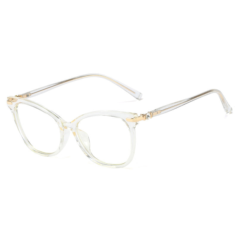 48243 Montature per occhiali TR90 anti luce blu Cat Eye Diamond Occhiali da computer ottici da donna