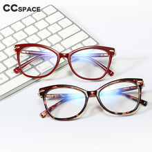 Carica l&#39;immagine nel visualizzatore di Gallery, 48243 Montature per occhiali TR90 anti luce blu Cat Eye Diamond Occhiali da computer ottici da donna
