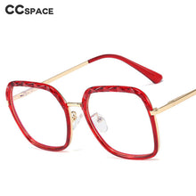 Load image into Gallery viewer, 48246 Oversized Square Anti Blue Light Crystal Cutting Glasses Frames Women Optical Computer Glasses