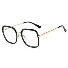 Load image into Gallery viewer, 48246 Oversized Square Anti Blue Light Crystal Cutting Glasses Frames Women Optical Computer Glasses