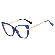 Load image into Gallery viewer, 48247 TR90 Anti Blue Glasses Frames Cat Eye Men Women Optical Computer Glasses