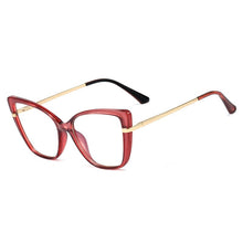 Load image into Gallery viewer, 48247 TR90 Anti Blue Glasses Frames Cat Eye Men Women Optical Computer Glasses