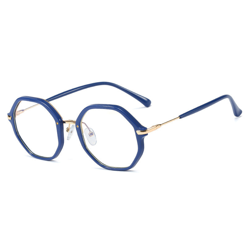 48252 Retro Polygon TR90 Glasses Frames Anti Blue Men Women Optical Computer Glasses