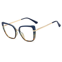 Load image into Gallery viewer, 48262 Cat Eye Plastic Titanium Anti Blue Glasses Frames Ultralight Women Optical Computer Glasses