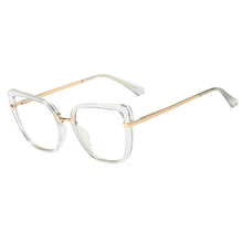 Load image into Gallery viewer, 48262 Cat Eye Plastic Titanium Anti Blue Glasses Frames Ultralight Women Optical Computer Glasses