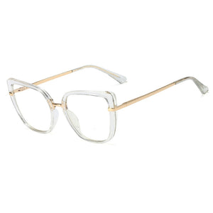 Cat Eye Plastic Titanium Anti Blue Glasses Frames Ultralight Women Optical Fashion Computer Glasses