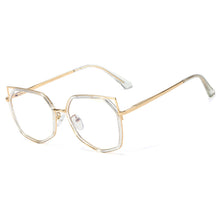 Load image into Gallery viewer, 48265 Plastic Titanium Glasses Frames Anti Blue Cat Eye Women Optical Computer Glasses