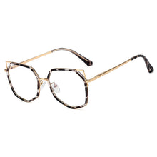 Load image into Gallery viewer, 48265 Plastic Titanium Glasses Frames Anti Blue Cat Eye Women Optical Computer Glasses