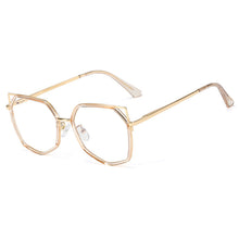 Load image into Gallery viewer, 48265 Plastic Titanium Glasses Frames Anti Blue Cat Eye Women Optical Computer Glasses