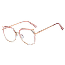 Load image into Gallery viewer, 48265 Plastic Titanium Glasses Frames Anti Blue Cat Eye Women Optical Computer Glasses