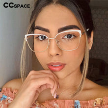 Load image into Gallery viewer, 48266 Anti Blue light Eyebrow Glasses Frames Women metal Optical Computer Glasses