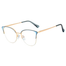 Load image into Gallery viewer, 48267 Retro Cat Eye Anti Blue Metal Glasses Frames Women Optical Computer Glasses