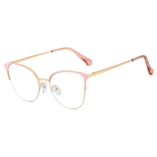 Load image into Gallery viewer, 48267 Retro Cat Eye Anti Blue Metal Glasses Frames Women Optical Computer Glasses